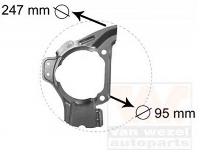 VAN WEZEL 1754372 -  Отражатель, диск тормозного механизма
